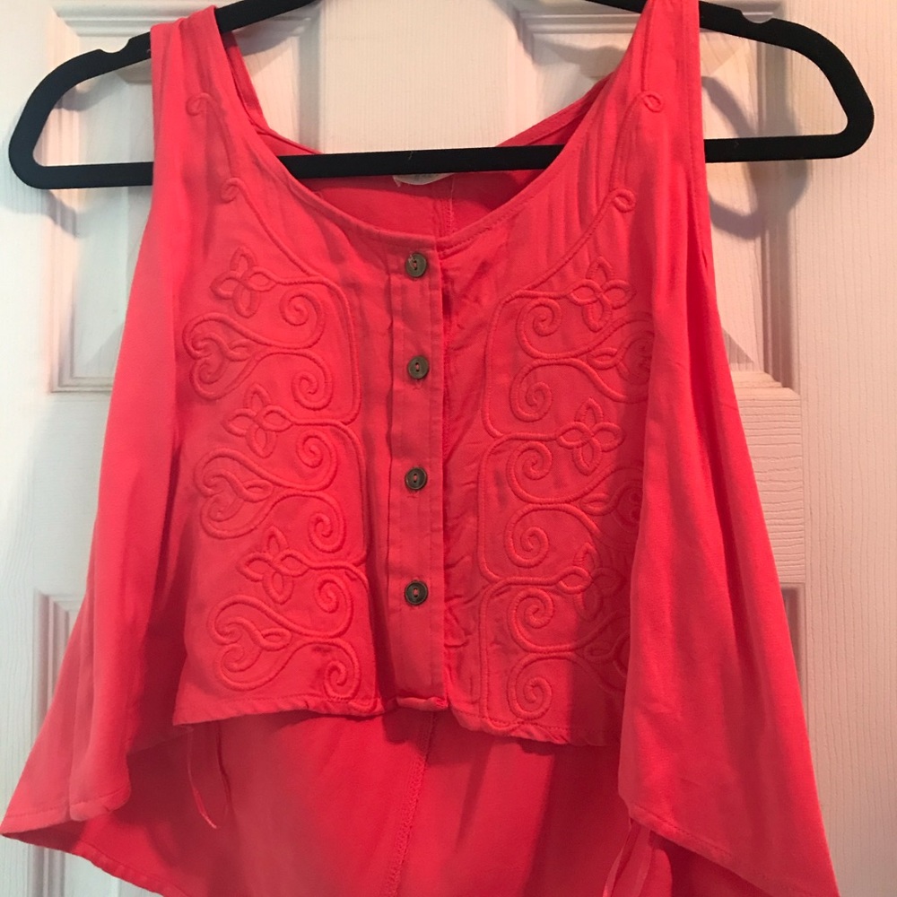 Button down tank top